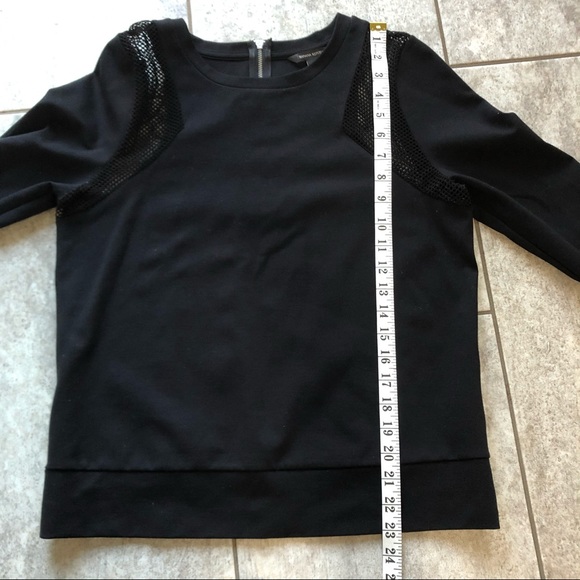 Banana Republic black top with mesh - Picture 12 of 13